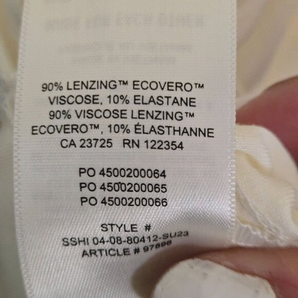 Aritzia Wilfred NWT Saturn Maxi Dress High Low Wrap Tie Waist Light Birch Size M - Picture 8 of 8